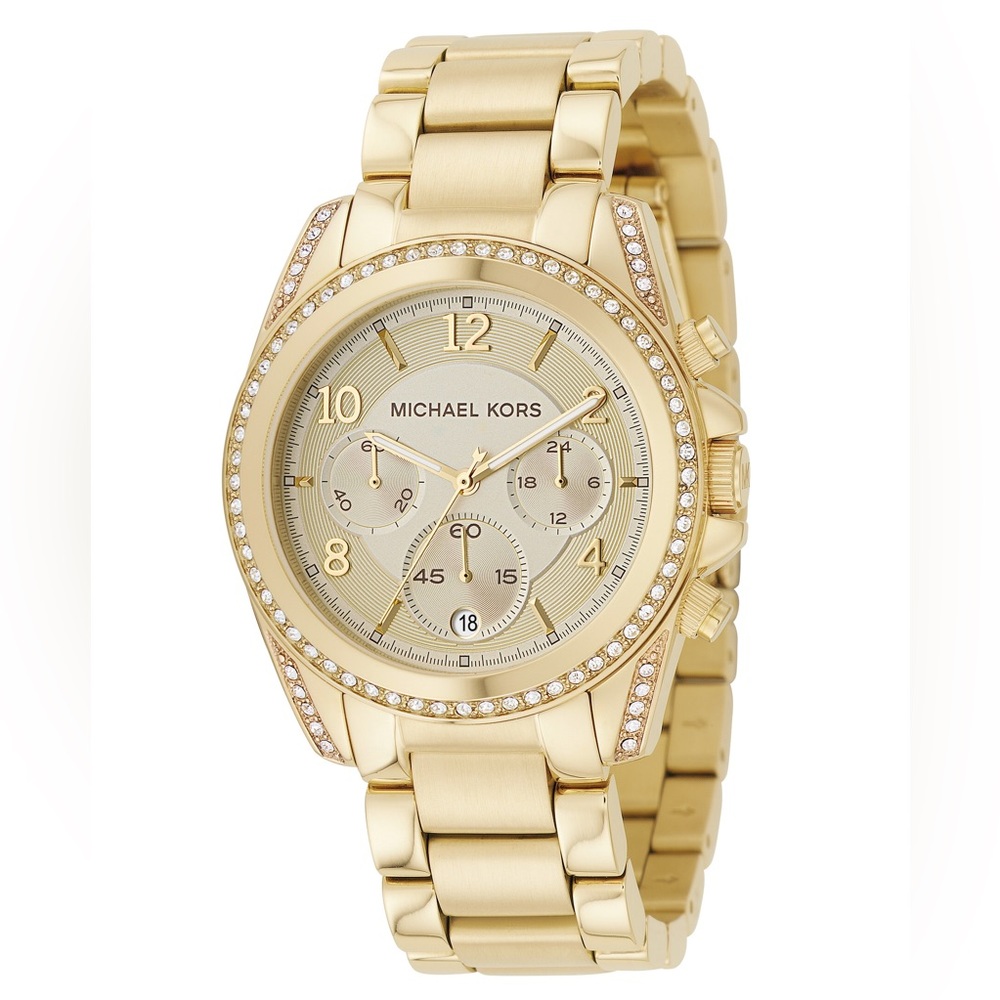 Michael Kors Women’s Blair Gold-Tone Stainless Steel Bracelet Watch